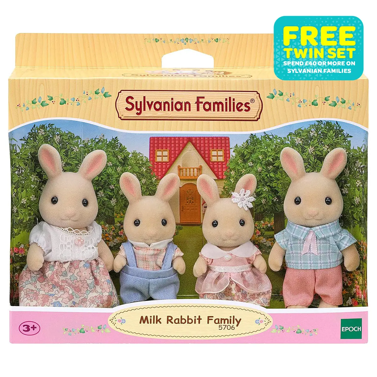 Sylvanian Families Milk Rabbit Family Figures (4 Pack) 1