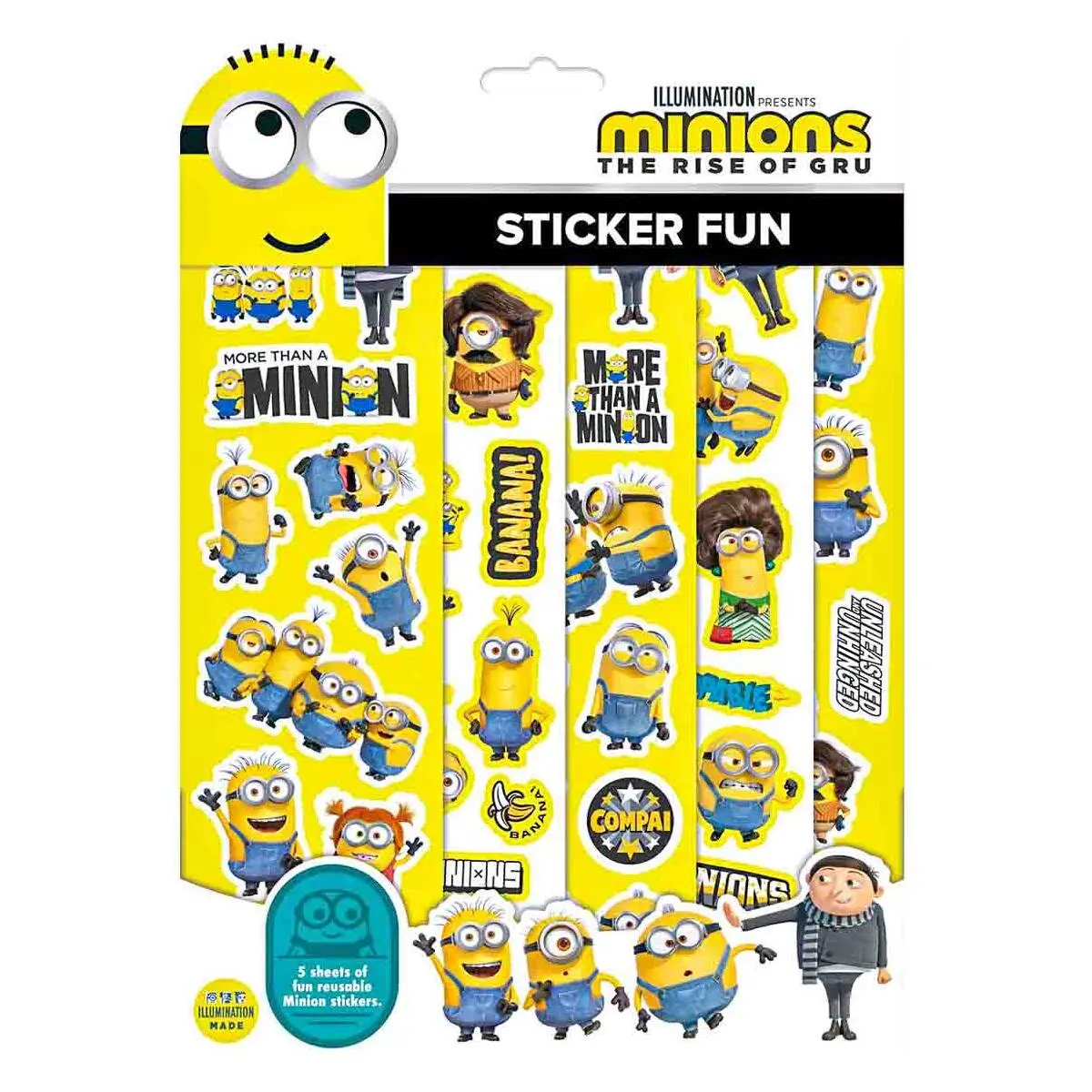 Minions: The Rise Of Gru Sticker Fun Set 1