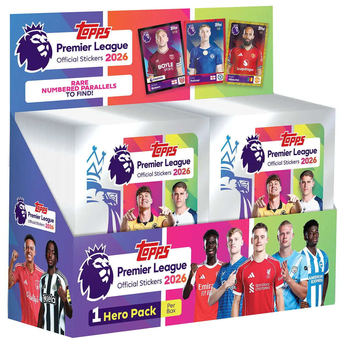 Topps Premier League 2026 Official Stickers 100 Pack Box 1