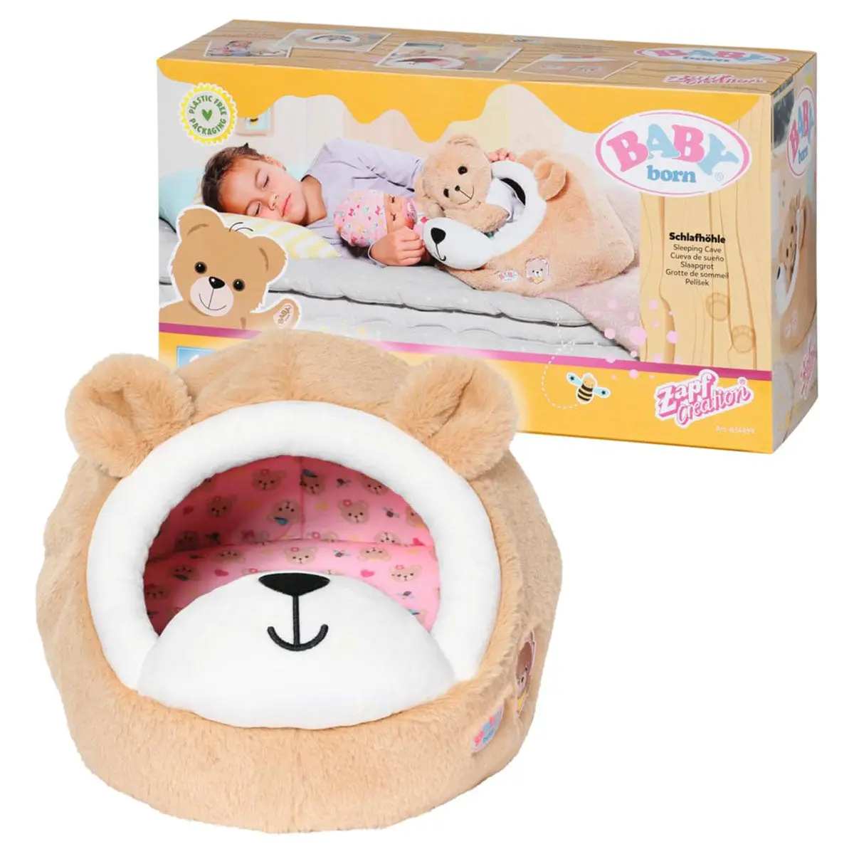 Baby Born Bear Sleeping Cave Soft Toy 1