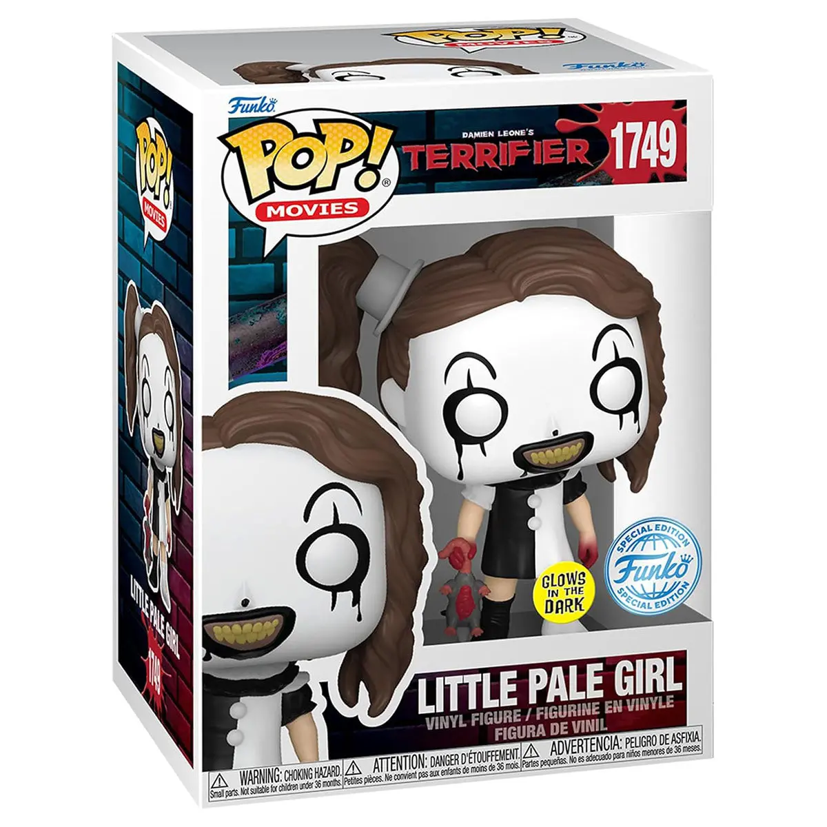 Funko Pop! Movies: Terrifier: Little Pale Girl Glow In The Dark Vinyl Figure #1749 1