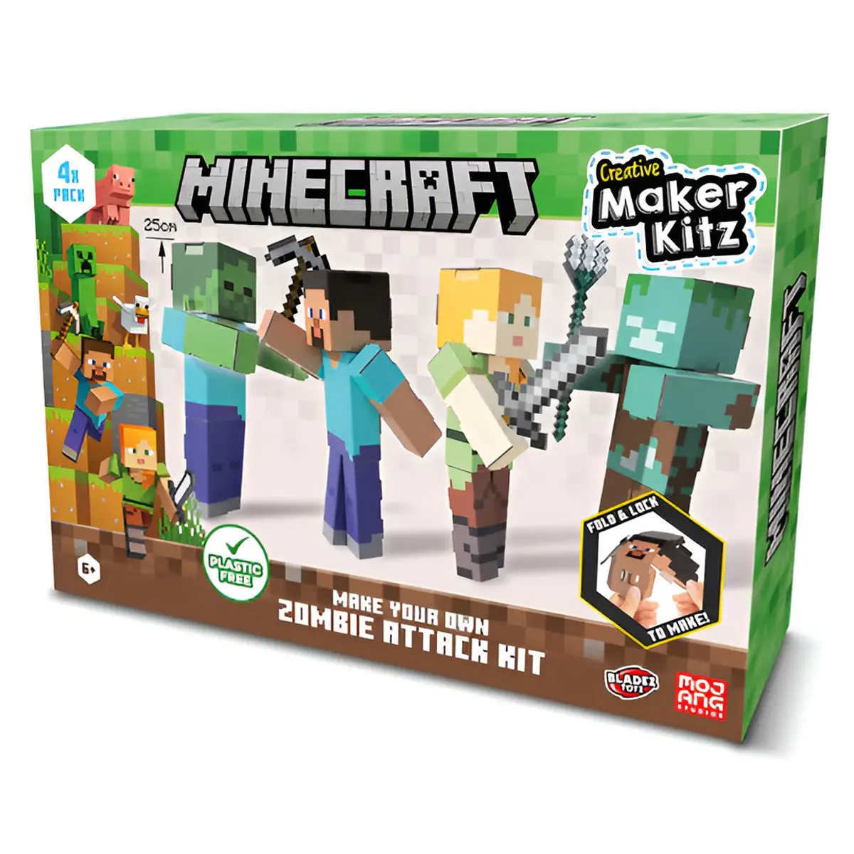 Mindcraft: Make Your Own Zombie Attack Kit (4 Pack) 1