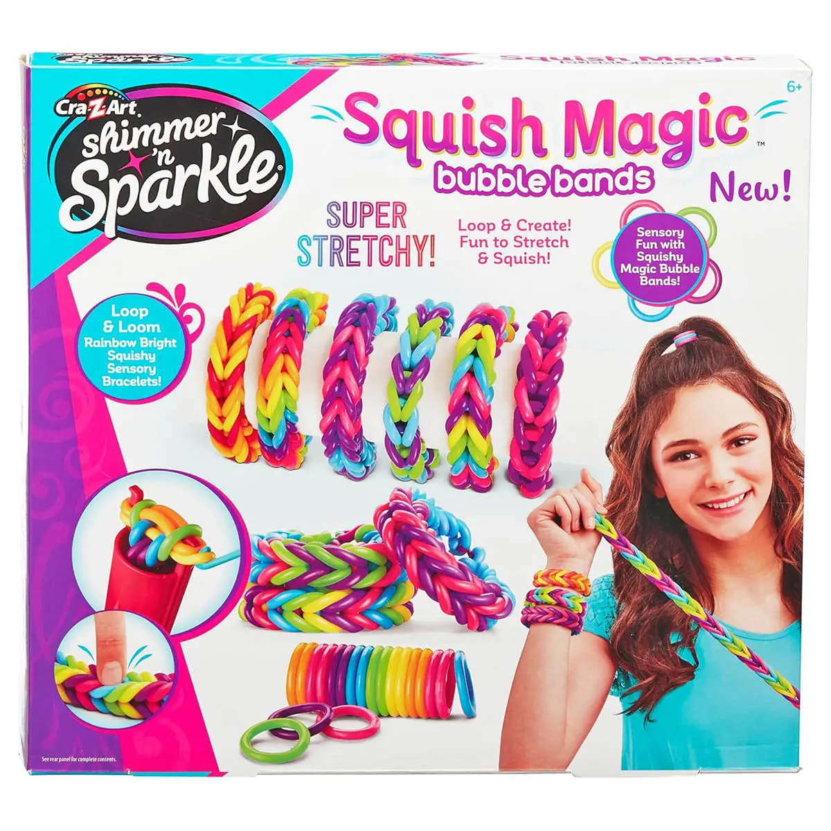 Shimmer 'N Sparkle Squish Magic Bubble Bands Kit 1