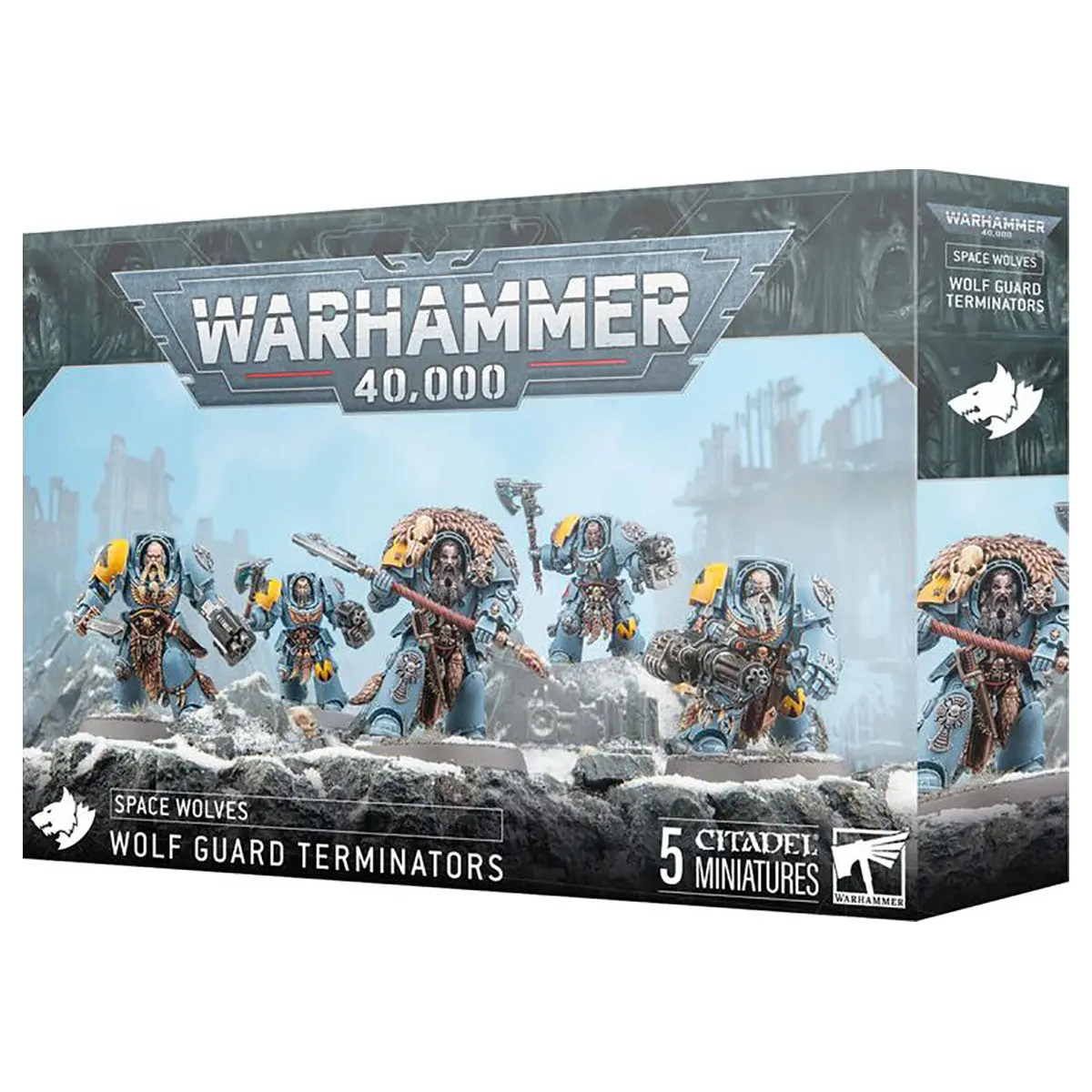 Warhammer 40,000 Space Wolves: Wolf Guard Terminators Miniatures Set 1