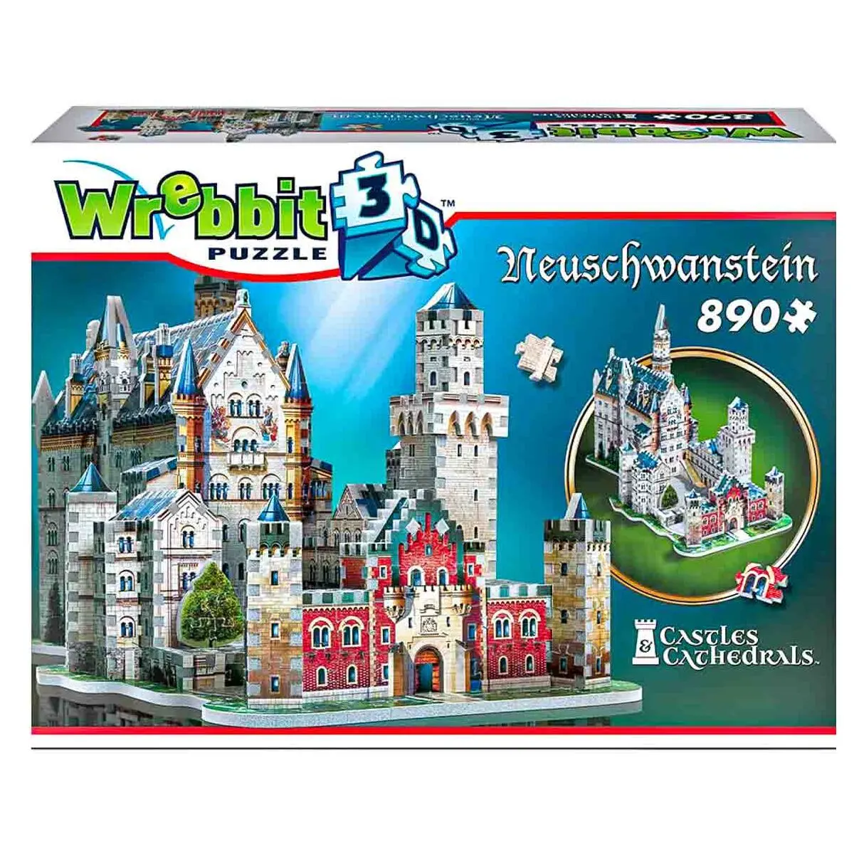 Wrebbit 3D Neuschwanstein Castle 890 Piece Puzzle 1