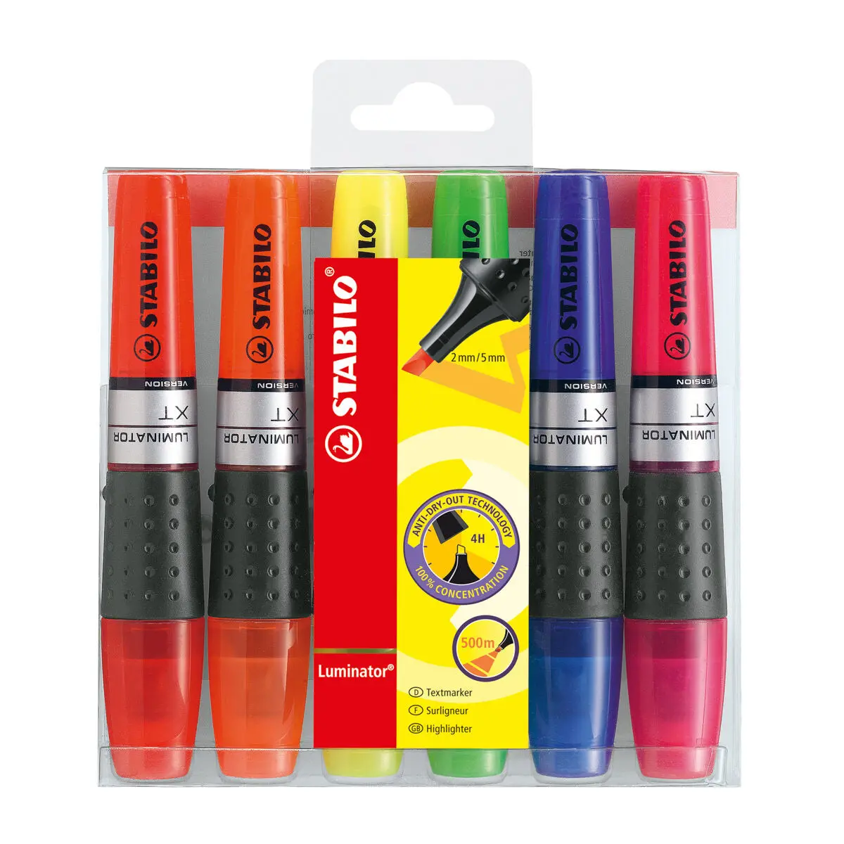 Stabilo Luminator Assorted Colours Highlighter Wallet Pack Of 6 1