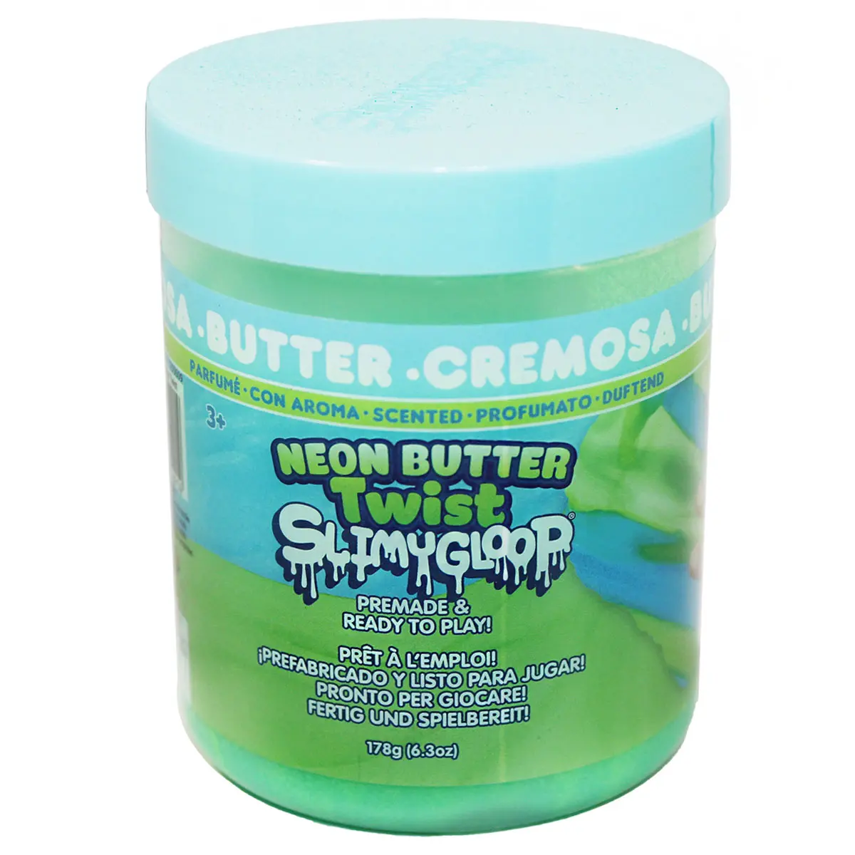 Slimygloop Neon Butter Twist Green Slime Pot 1