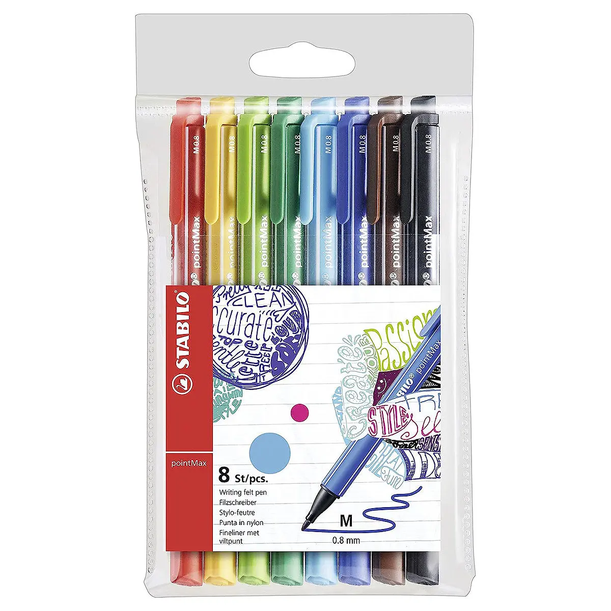 Stabilo Pointmax Writing Felt Pens (8 Pack) 1