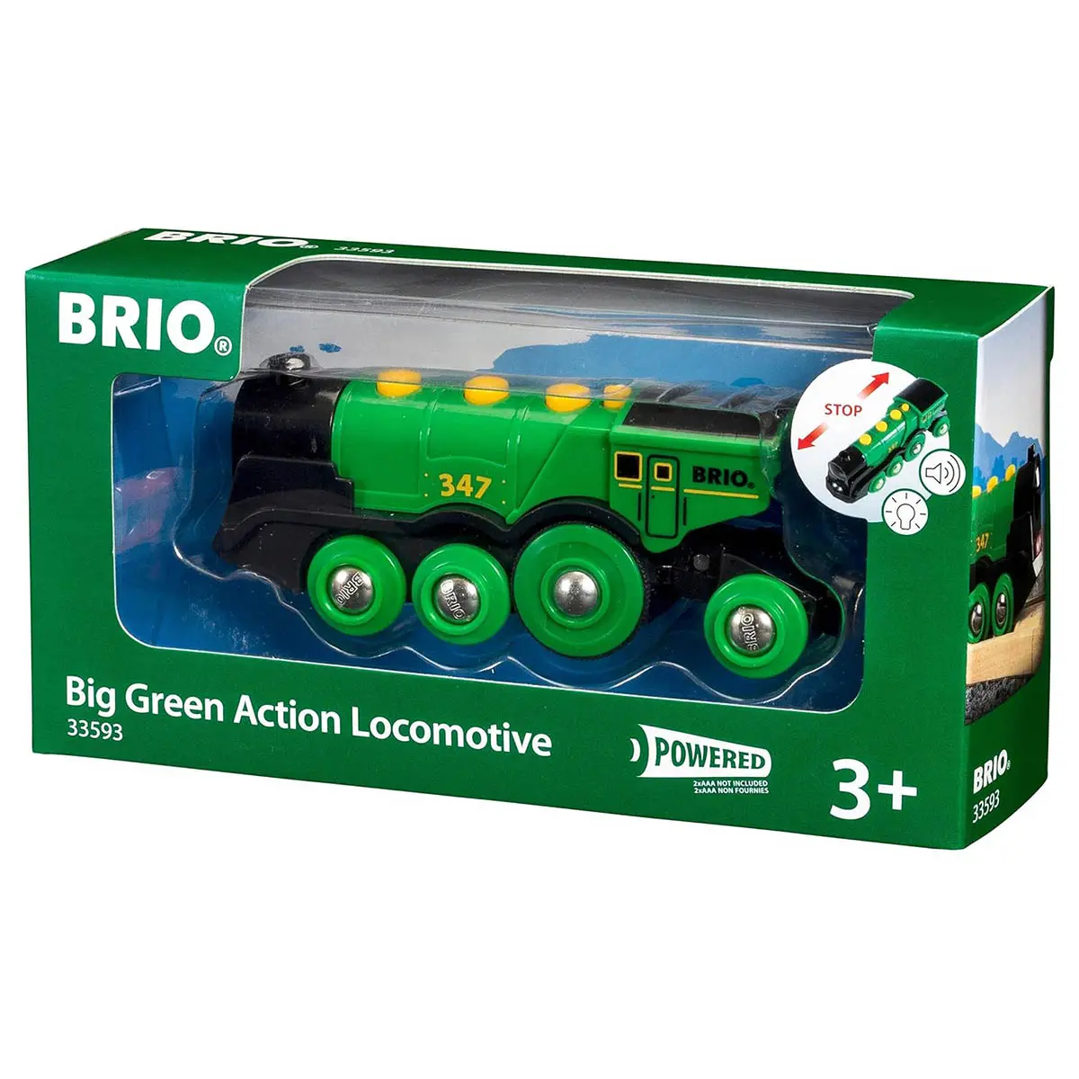 Brio World: Big Green Action Locomotive Train With Sound And Lights 1