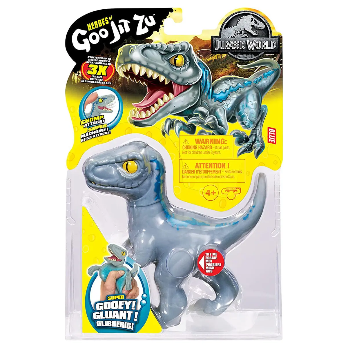 Heroes Of Goo Jit Zu Jurassic World Blue The Velociraptor Stretch Figure 1