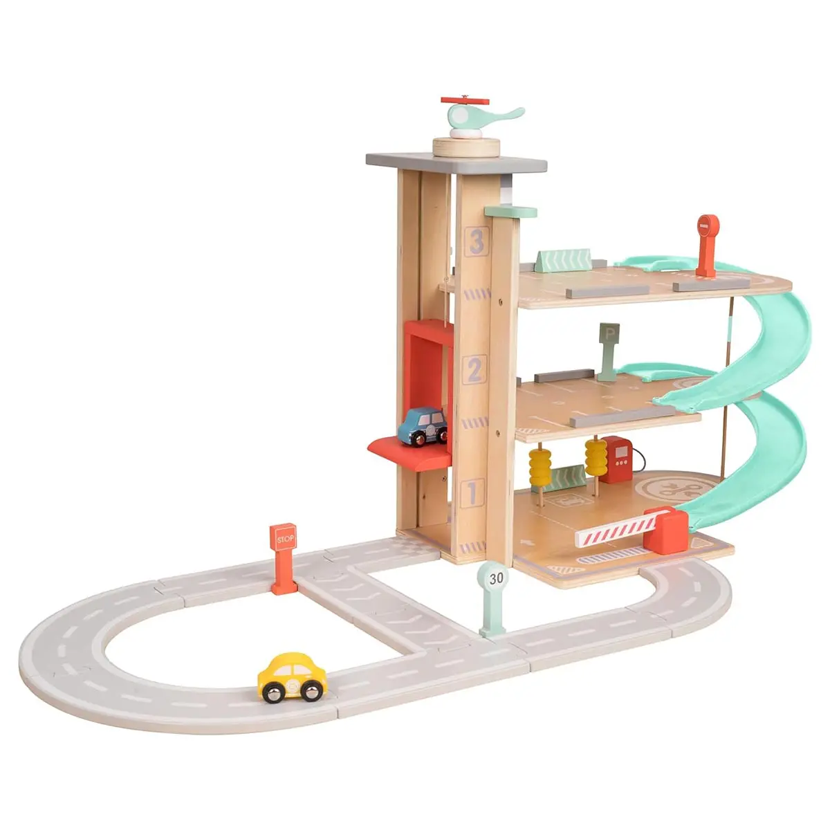 Tp Owl & Fox Multi-Storey Wooden Garage Set 1