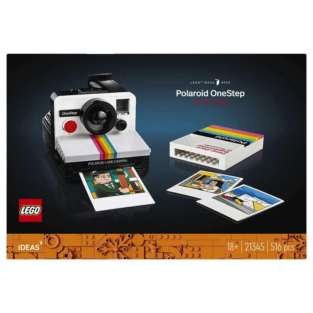Lego Ideas Polaroid Onestep Sx-70 Camera Building Set 1