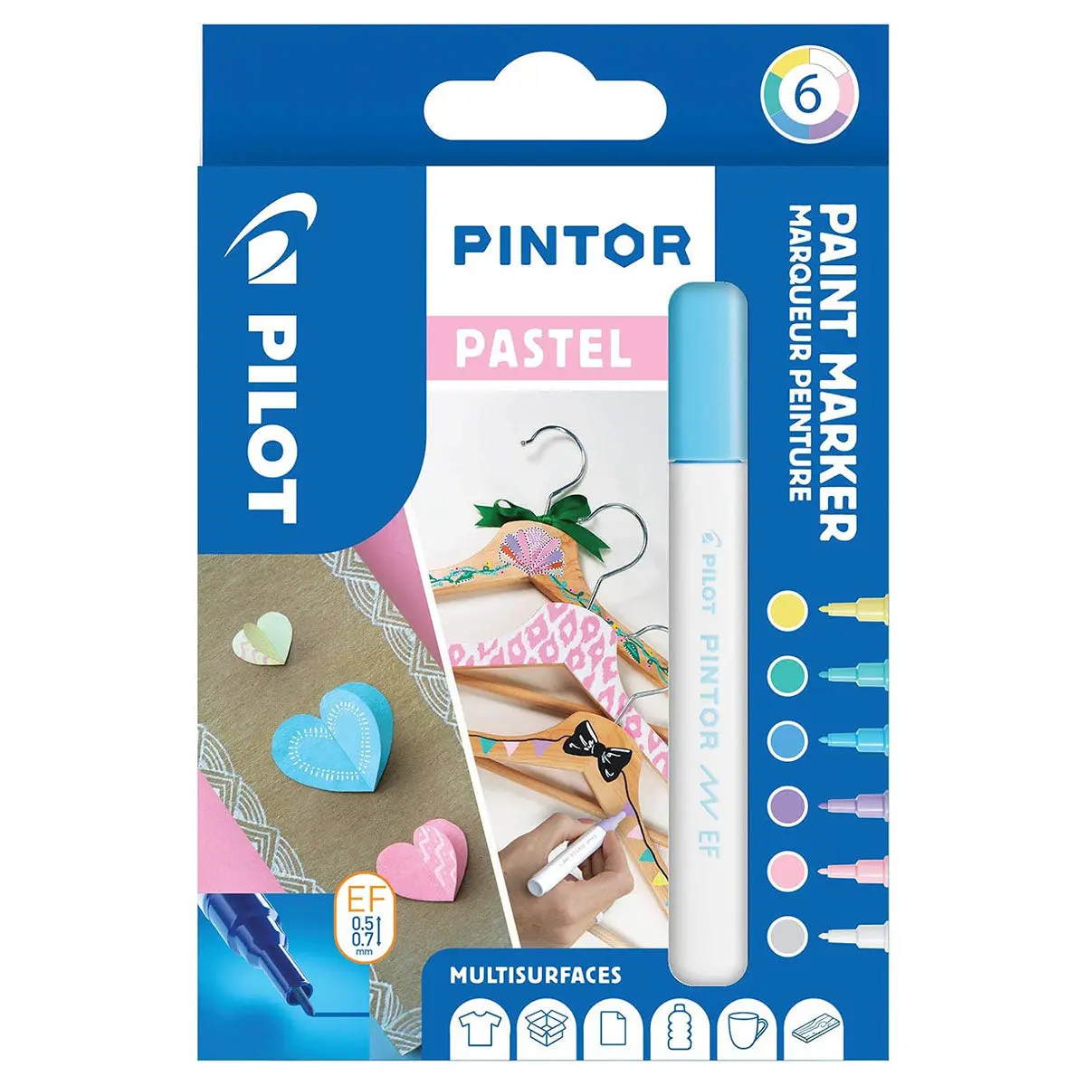 Pilot Pintor Pastel Paint Marker Extra Fine (6 Pack) 1