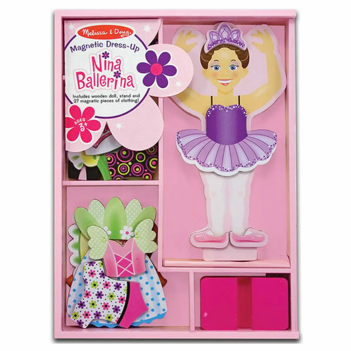 Melissa & Doug Nina Ballerina Magnetic Dress-Up Doll 1