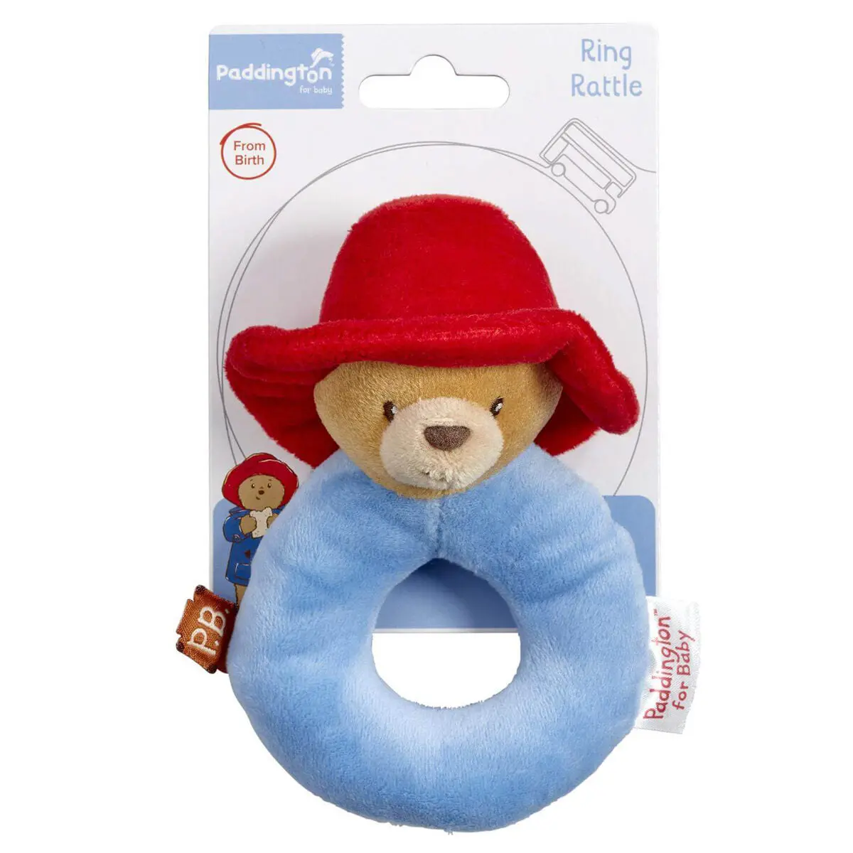 Paddington For Baby Ring Rattle Soft Toy 1