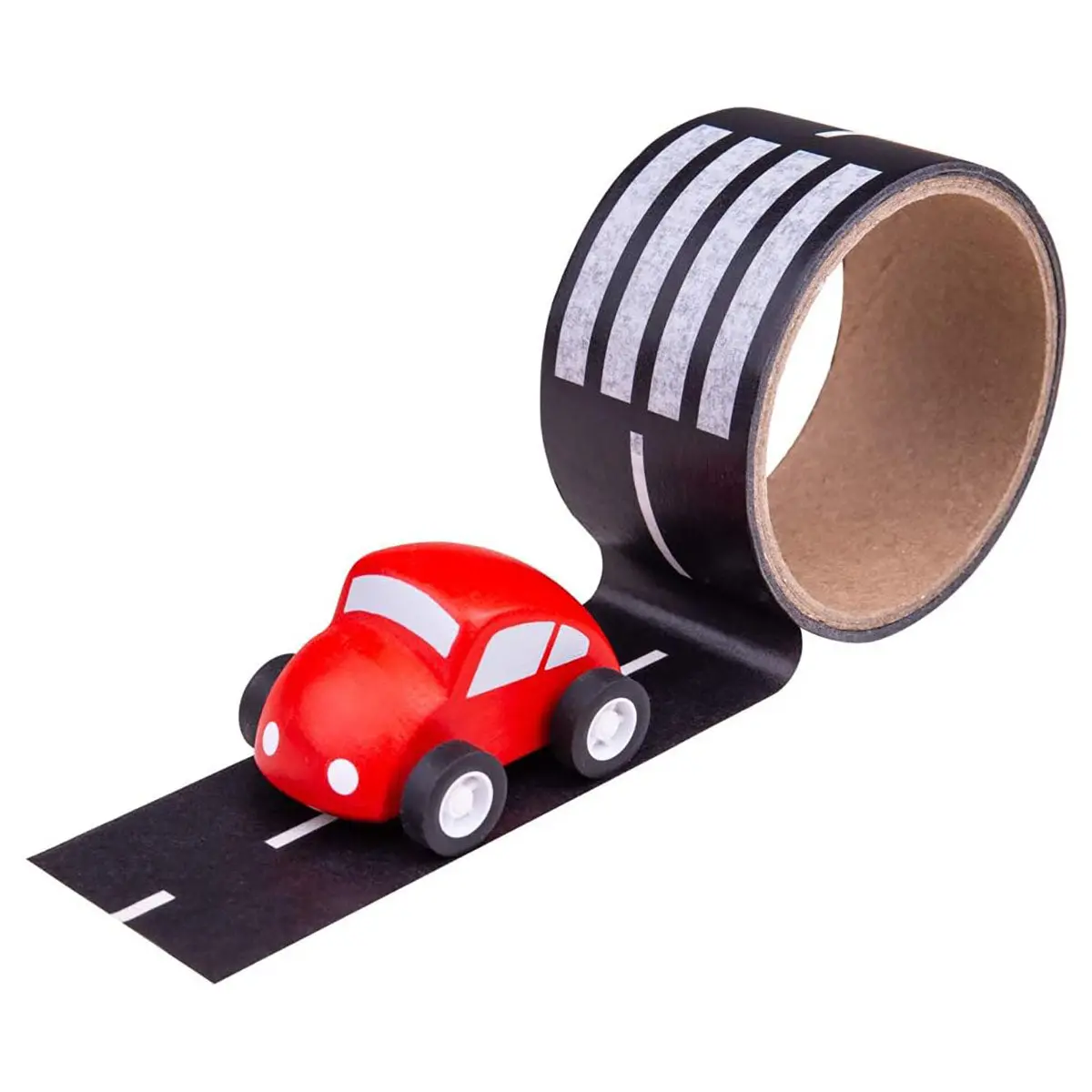 Roadway Tape With Wooden Car 1