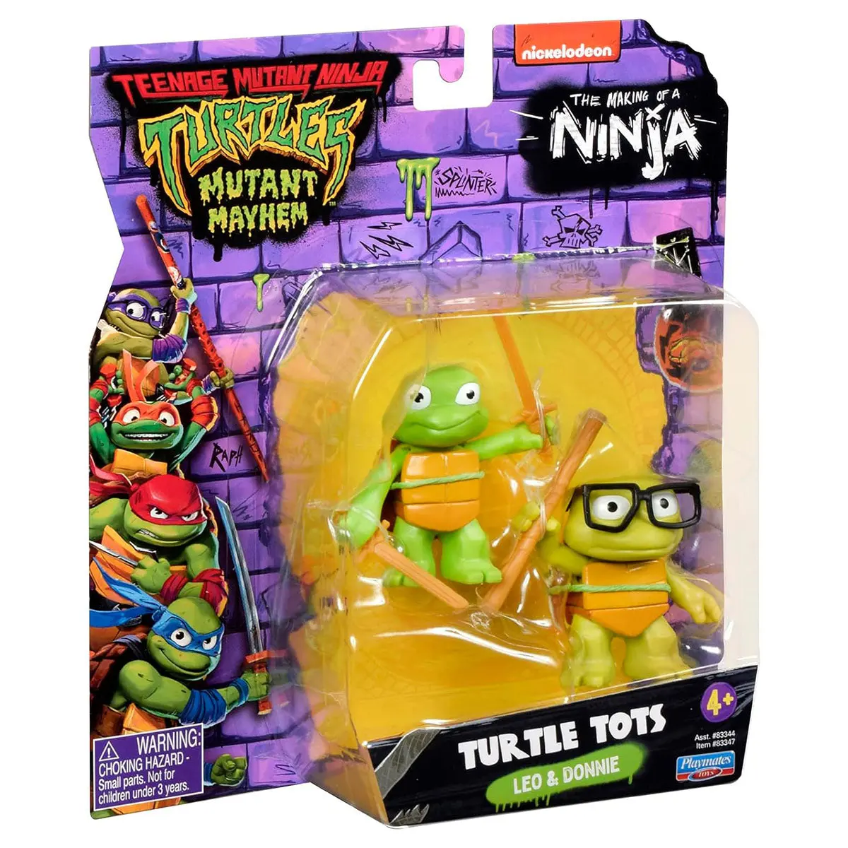 Tmnt Mutant Mayhem Turtle Tots Leo & Donnie Action Figure Set 1