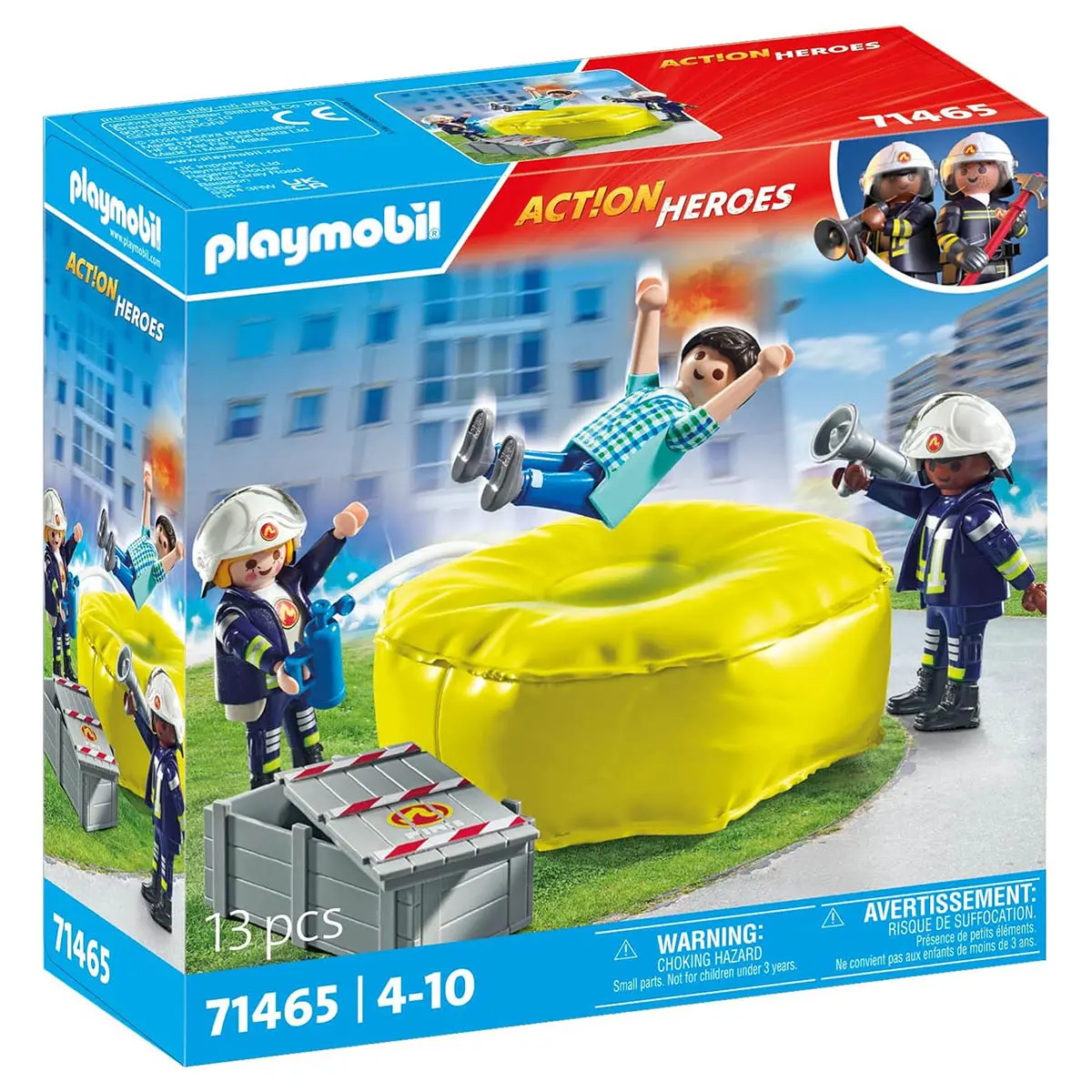 Playmobil Action Heroes: Firefighter With Air Pillow Playset 1