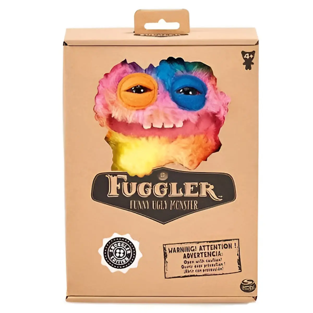 Fuggler Funny Ugly Monster Rainbow Fur Grin Grin 9" Plush 1