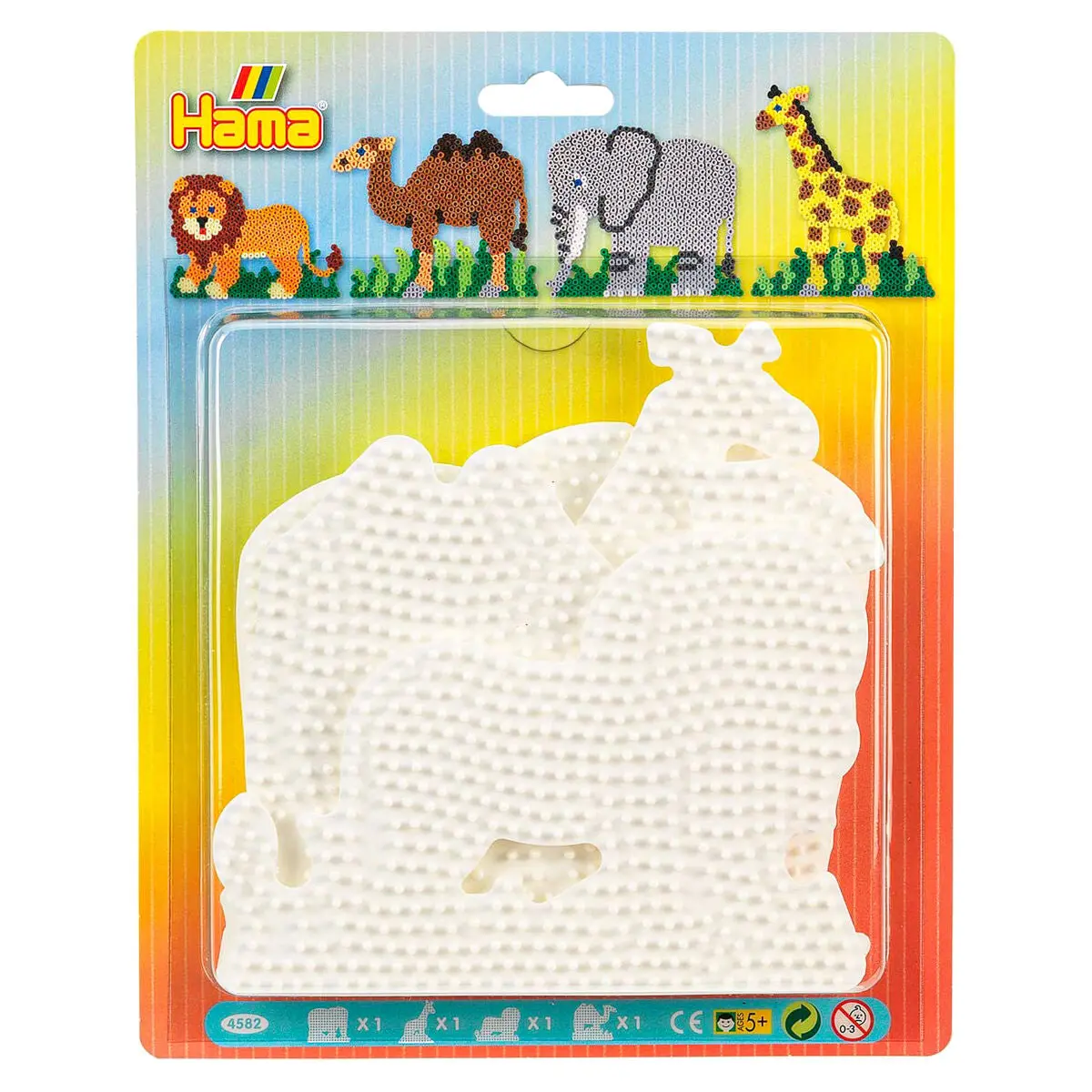 Hama Safari Pegboard Pack Of 4 1