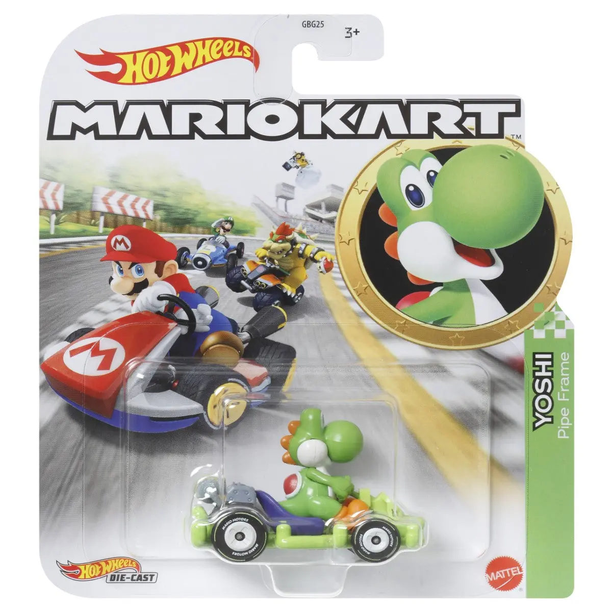Hot Wheels Mario Kart: Yoshi Pipe Frame Vehicle 1
