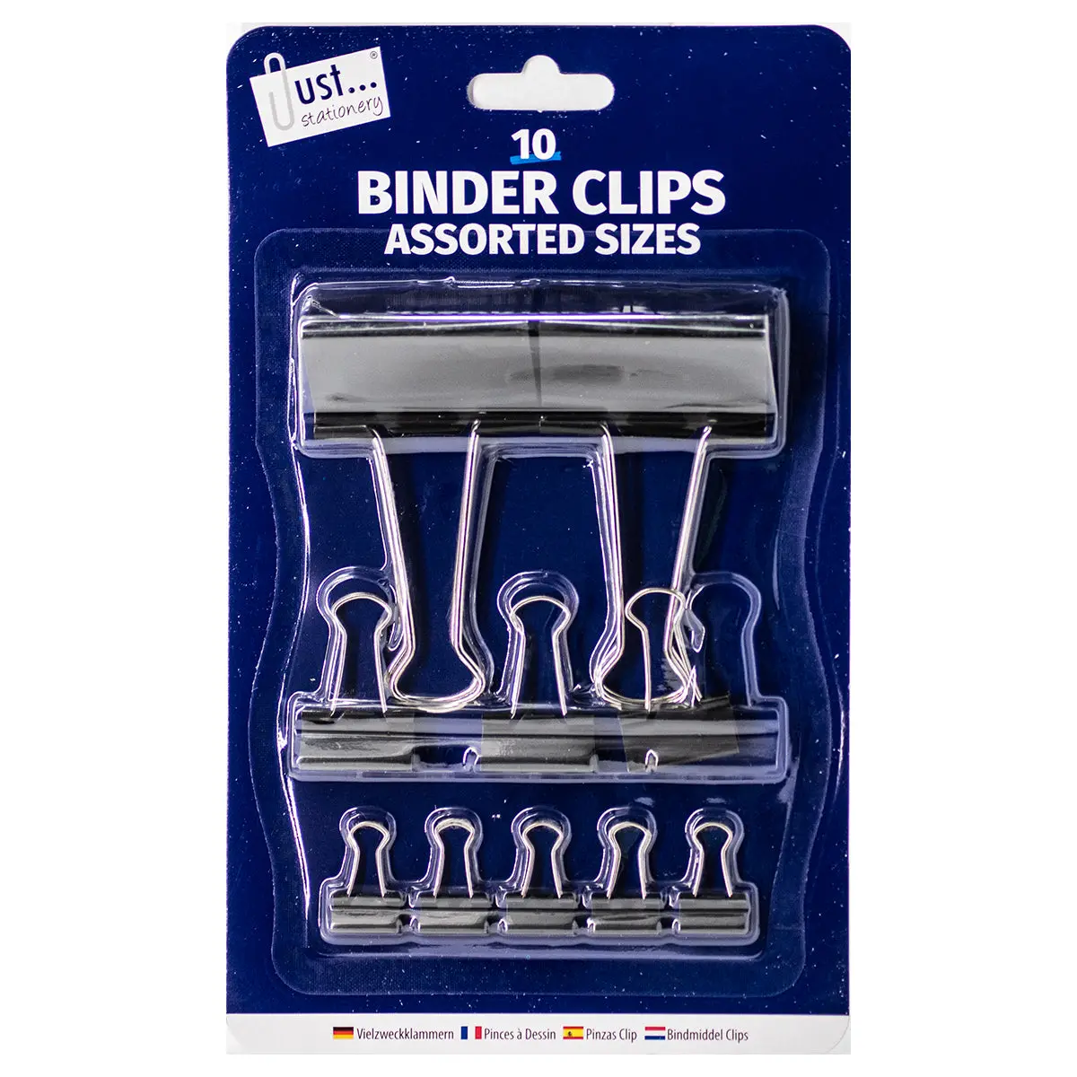Just Stationery 10 Binder Clips Assorted Sizes 1