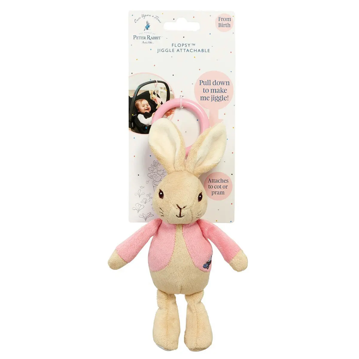 Peter Rabbit Flopsy Bunny Jiggle Attachable Toy 1