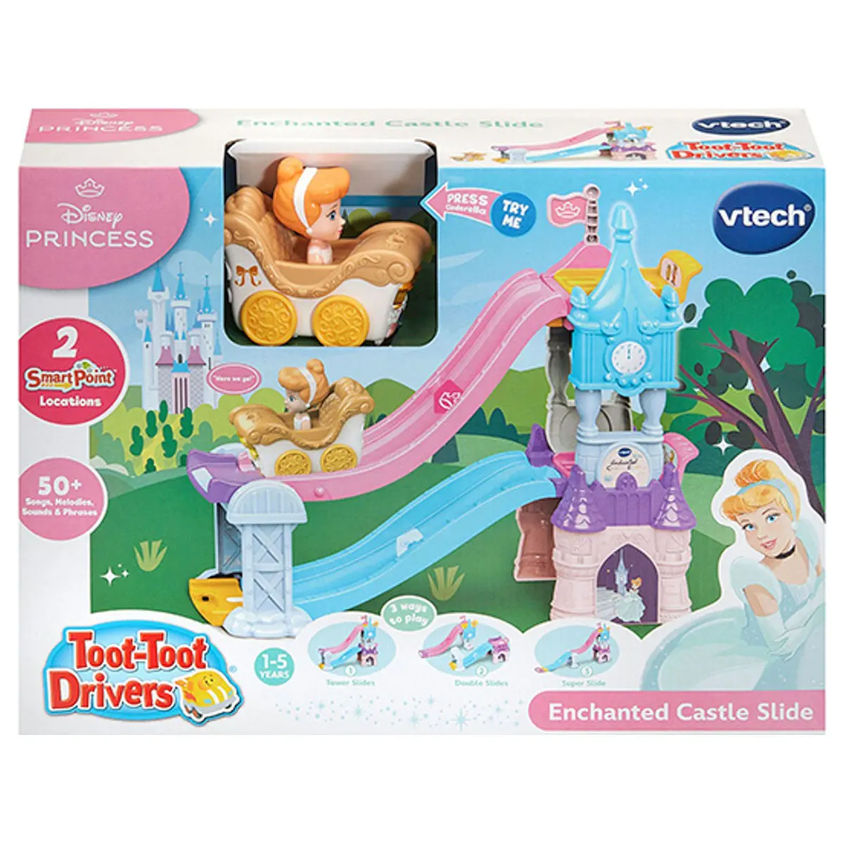 Vtech Toot-Toot Drivers Disney Princess Enchanted Castle Slide Playset 1