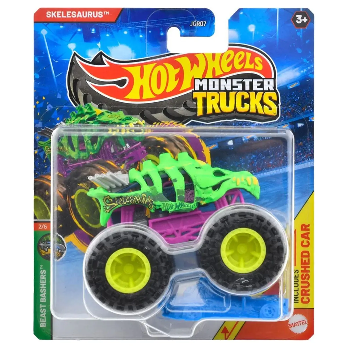 Hot Wheels Monster Trucks Skelesaurus 1:64 Vehicle 1
