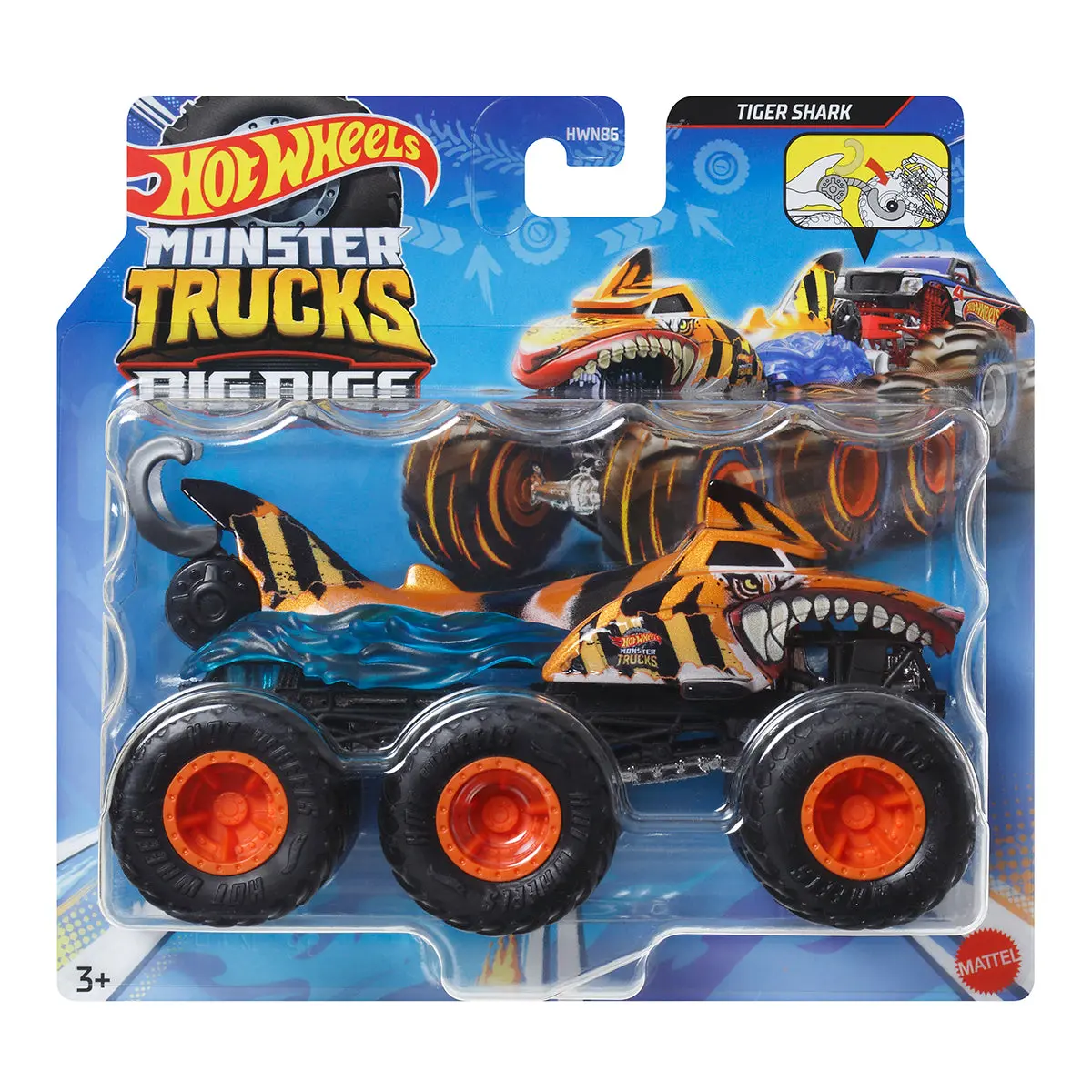 Hot Wheels Monster Trucks: Big Rigs - Tiger Shark 1