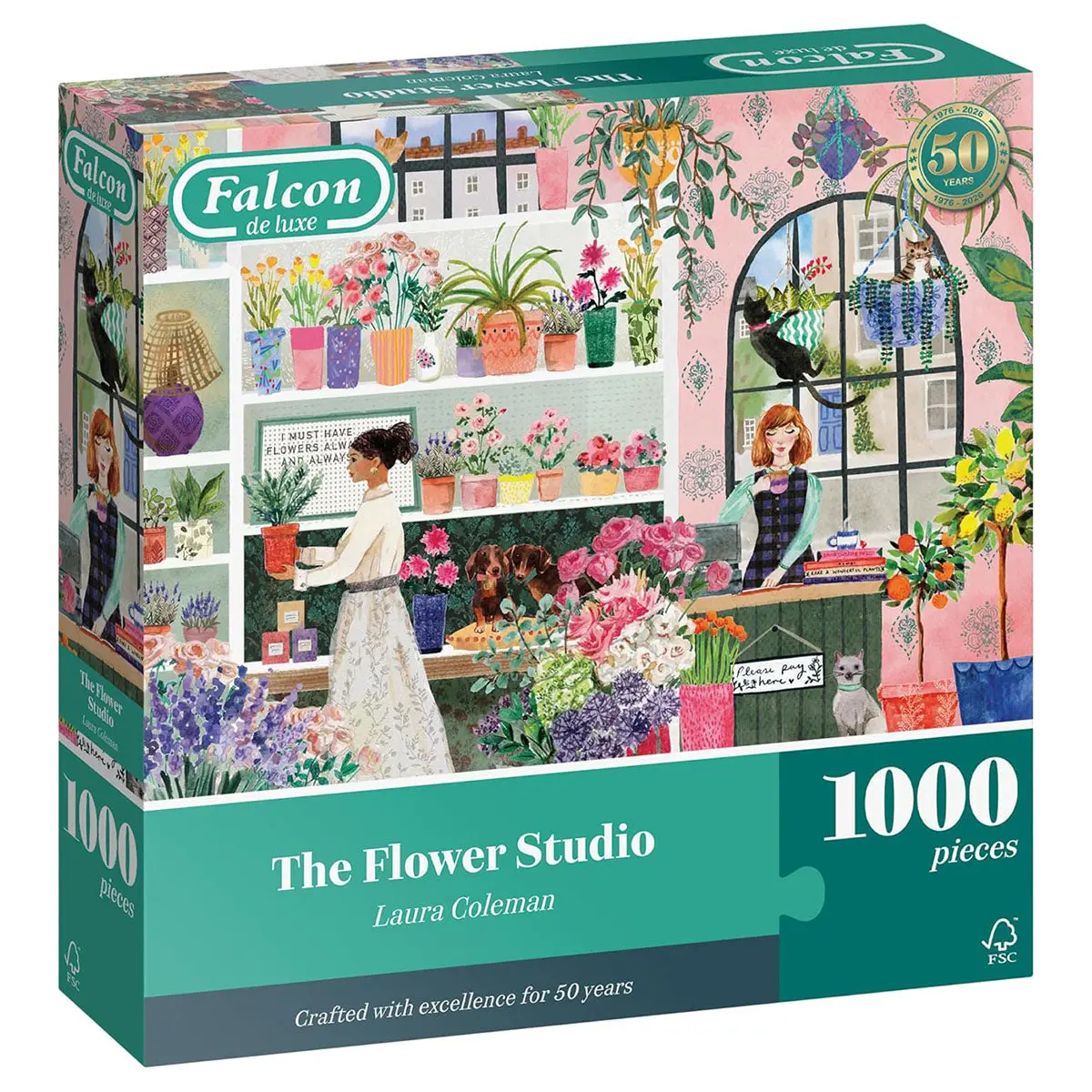 Falcon De Luxe The Flower Studio 1000 Piece Jigsaw Puzzle 1