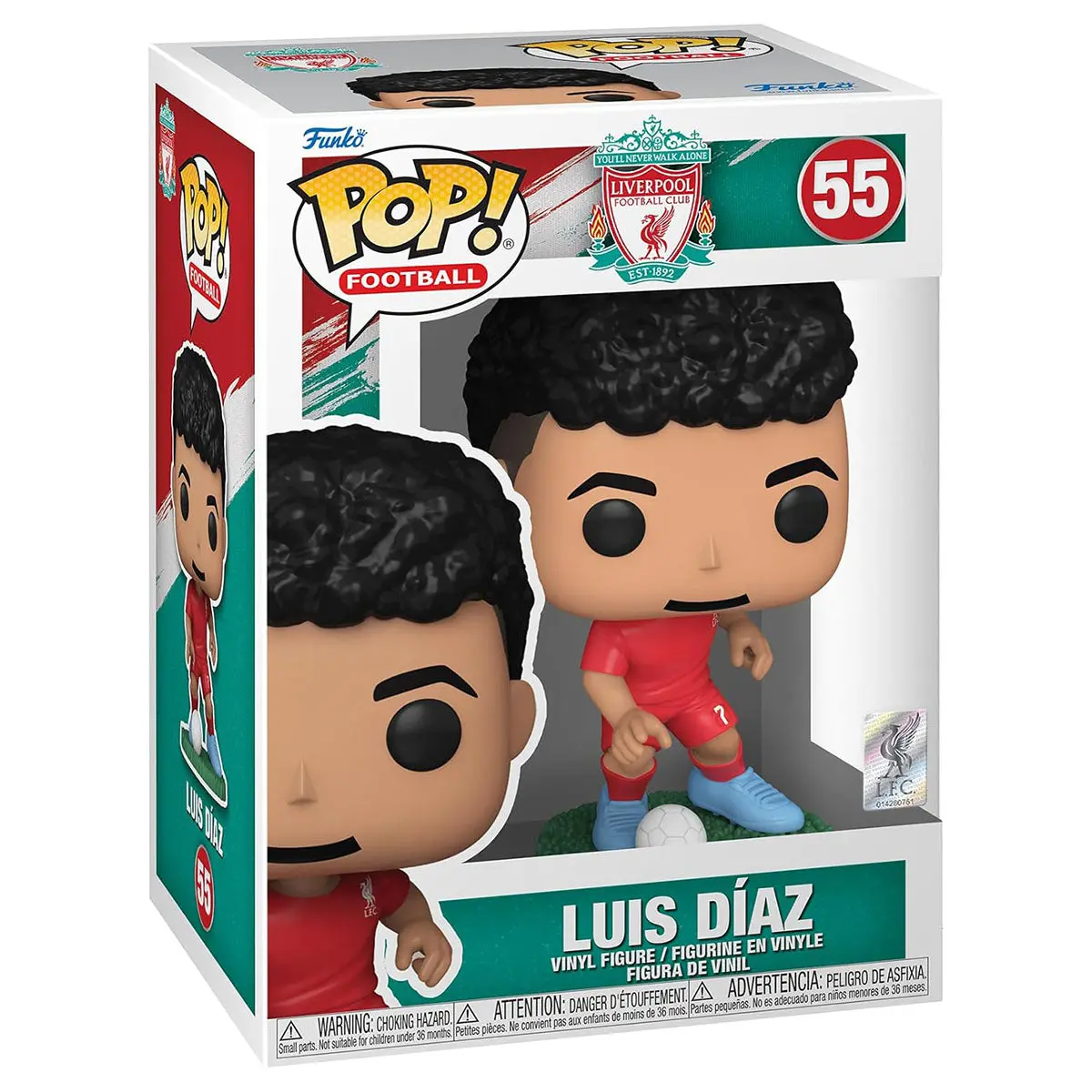 Funko Pop! Football: Liverpool Fc: Luis Diaz Vinyl Figure #55 1