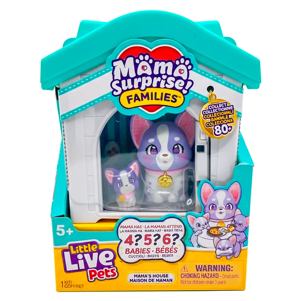 Little Live Pets Mama Surprise Families: French Bulldog Mama's House Playset 1
