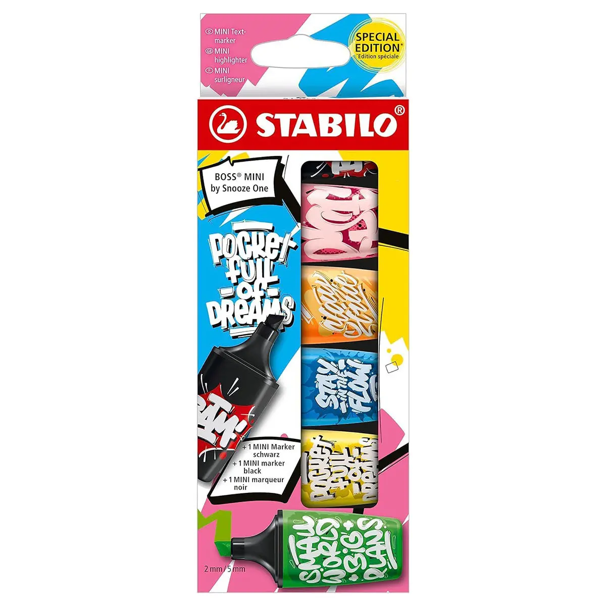 Stabilo Boss Mini Highlighters By Snooze One (6 Pack) 1