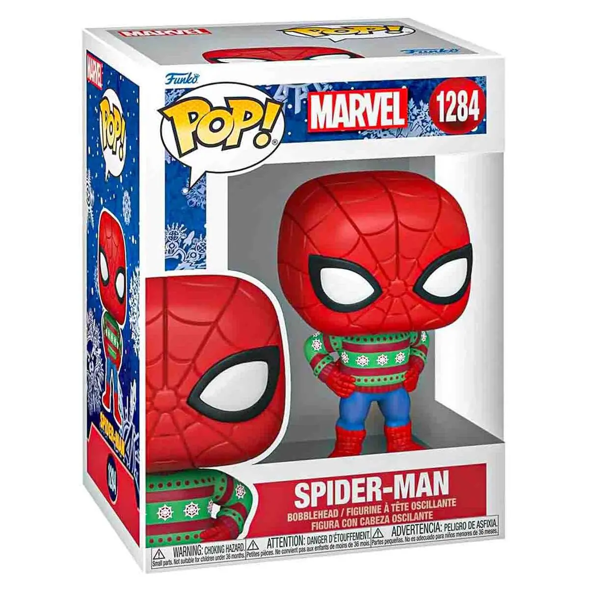 Funko Pop! Marvel: Spider-Man (Festive Sweater) Bobblehead Figure #1284 1