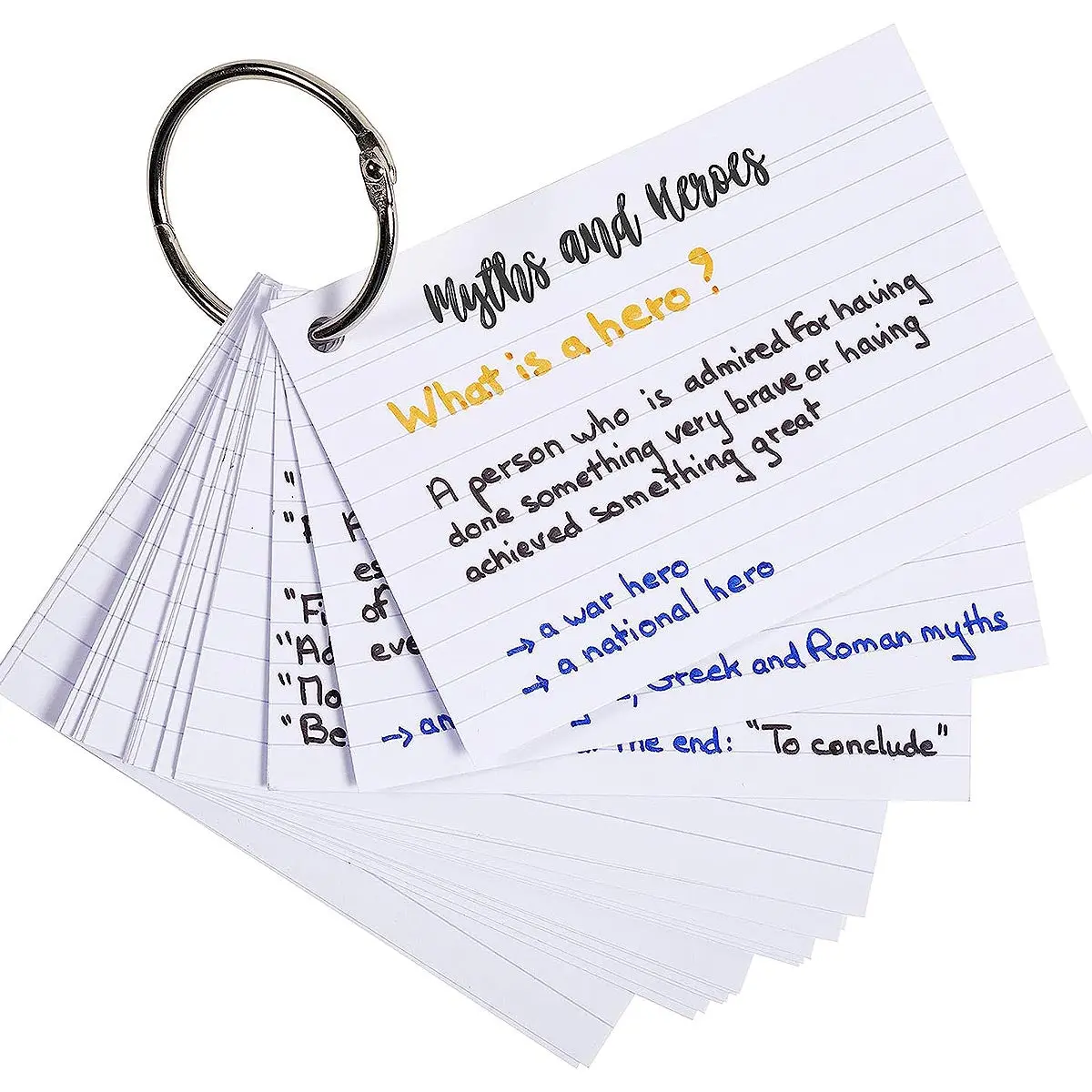 Exacompta 50 Flashcards A7 With Ring (Styles Vary) 2