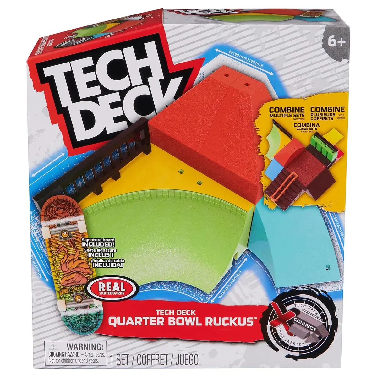 Tech Deck Quarter Bowl Ruckus X-Connect Park Creator Fingerboard Ramp Set 1