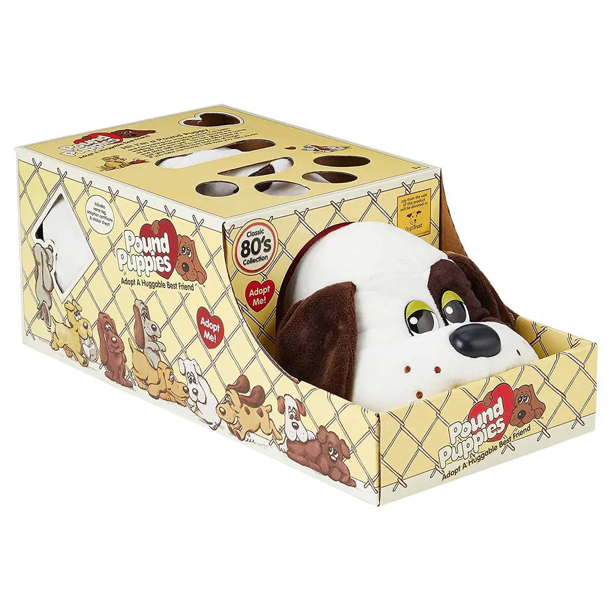 Basic Fun Pound Puppies White & Brown Soft Toy 1