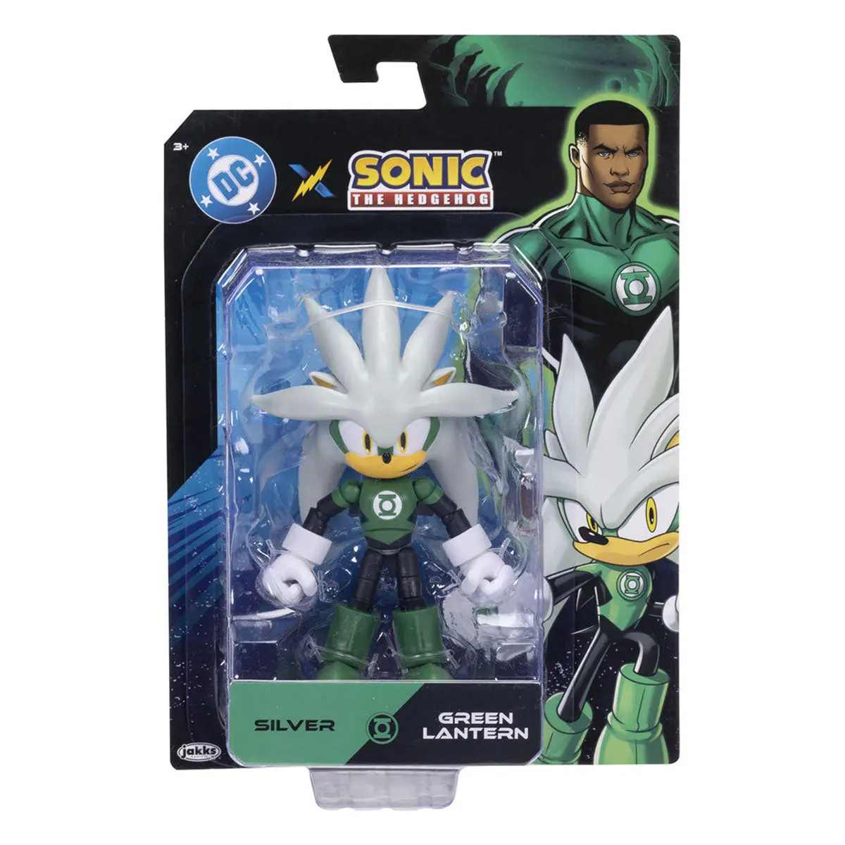 Dc X Sonic The Hedgehog Silver Green Lantern 5" Figure 1