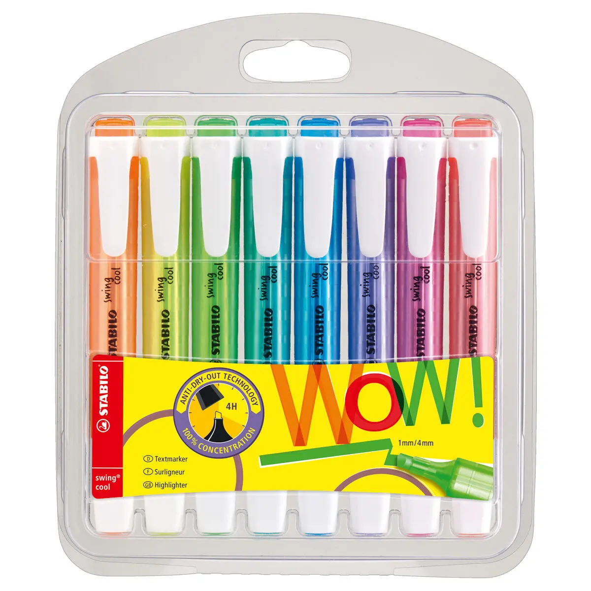 Stabilo Swing Cool Assorted Colours Highlighter Wallet Pack Of 8 1