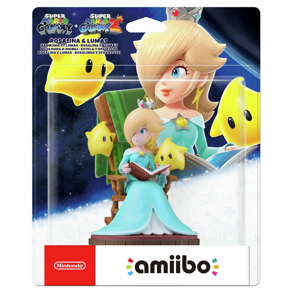 Nintendo Super Mario Galaxy Rosalina & Lumas Amiibo Figure 1