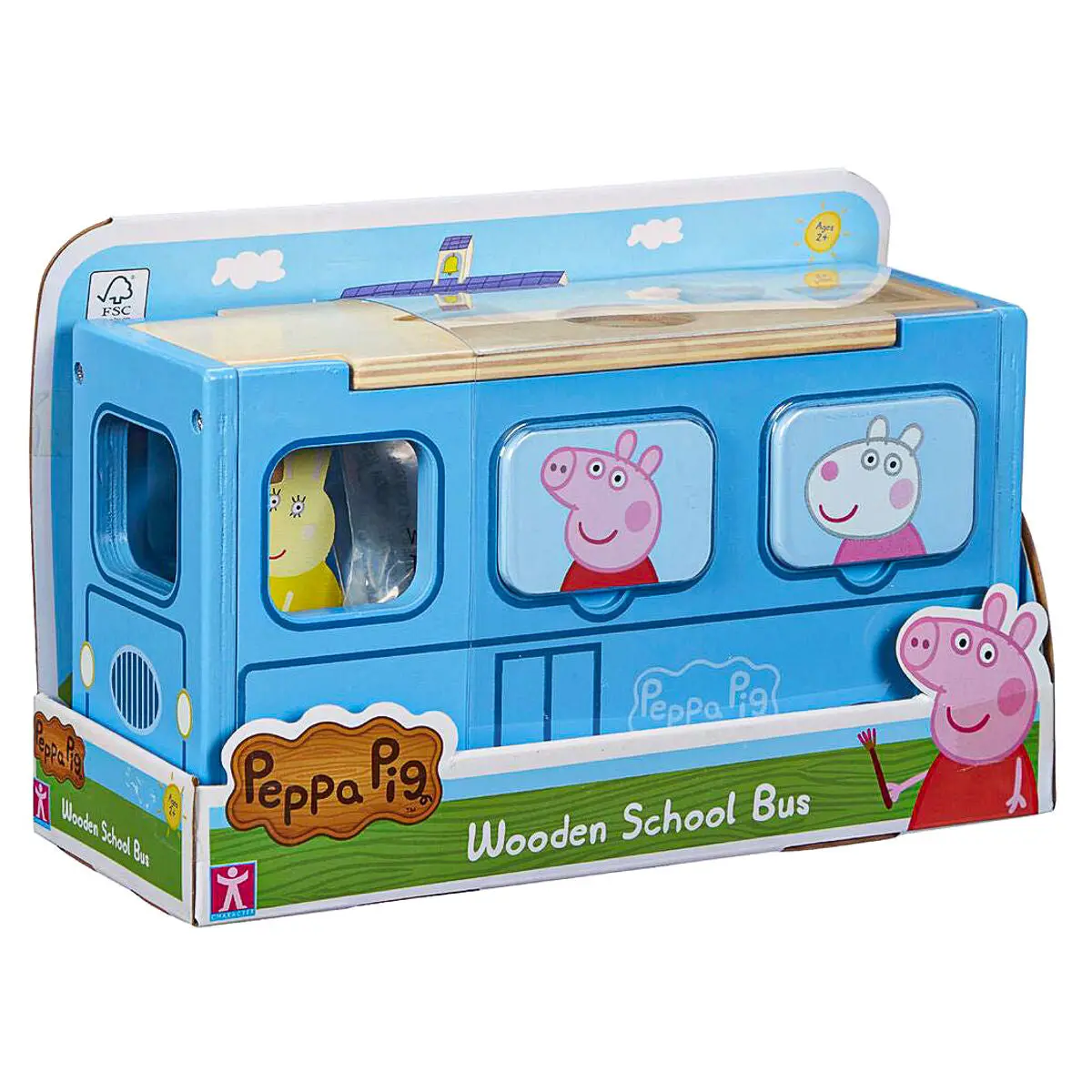 Peppa Pig Wooden School Bus Shape Sorter 1