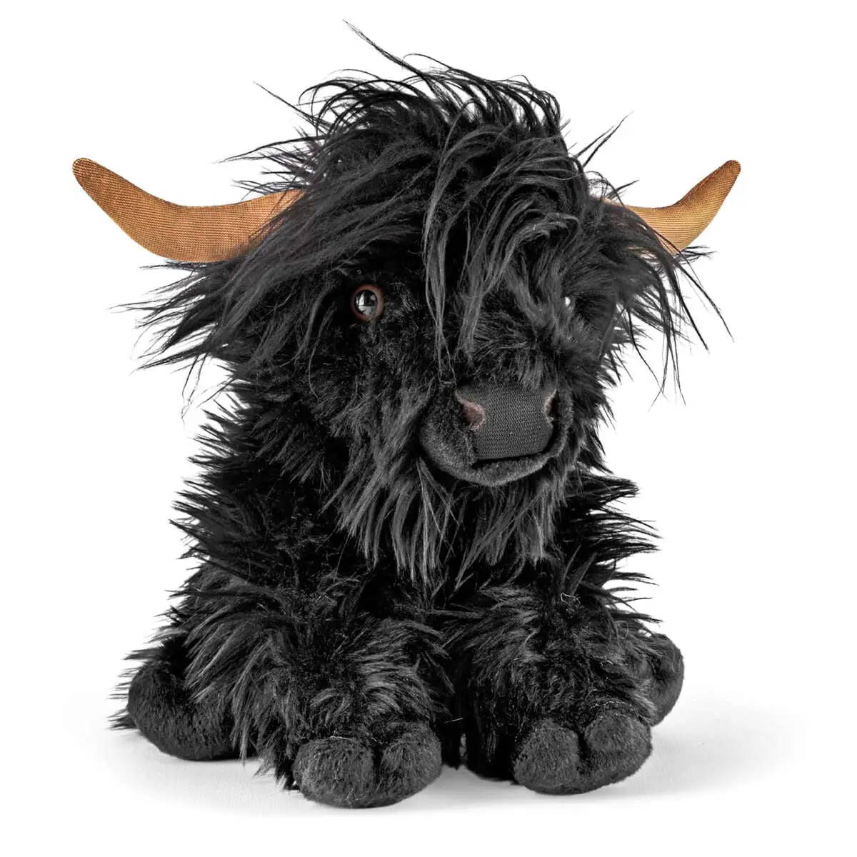 Living Nature Black Highland Cow 22Cm Plush With Sound 1