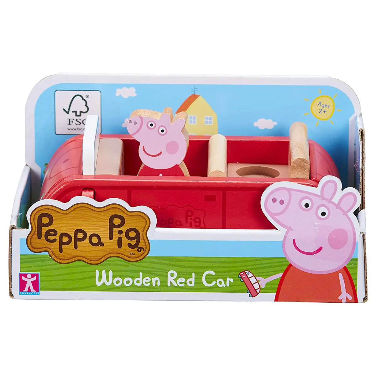 Peppa Pig Wooden Red Car 1