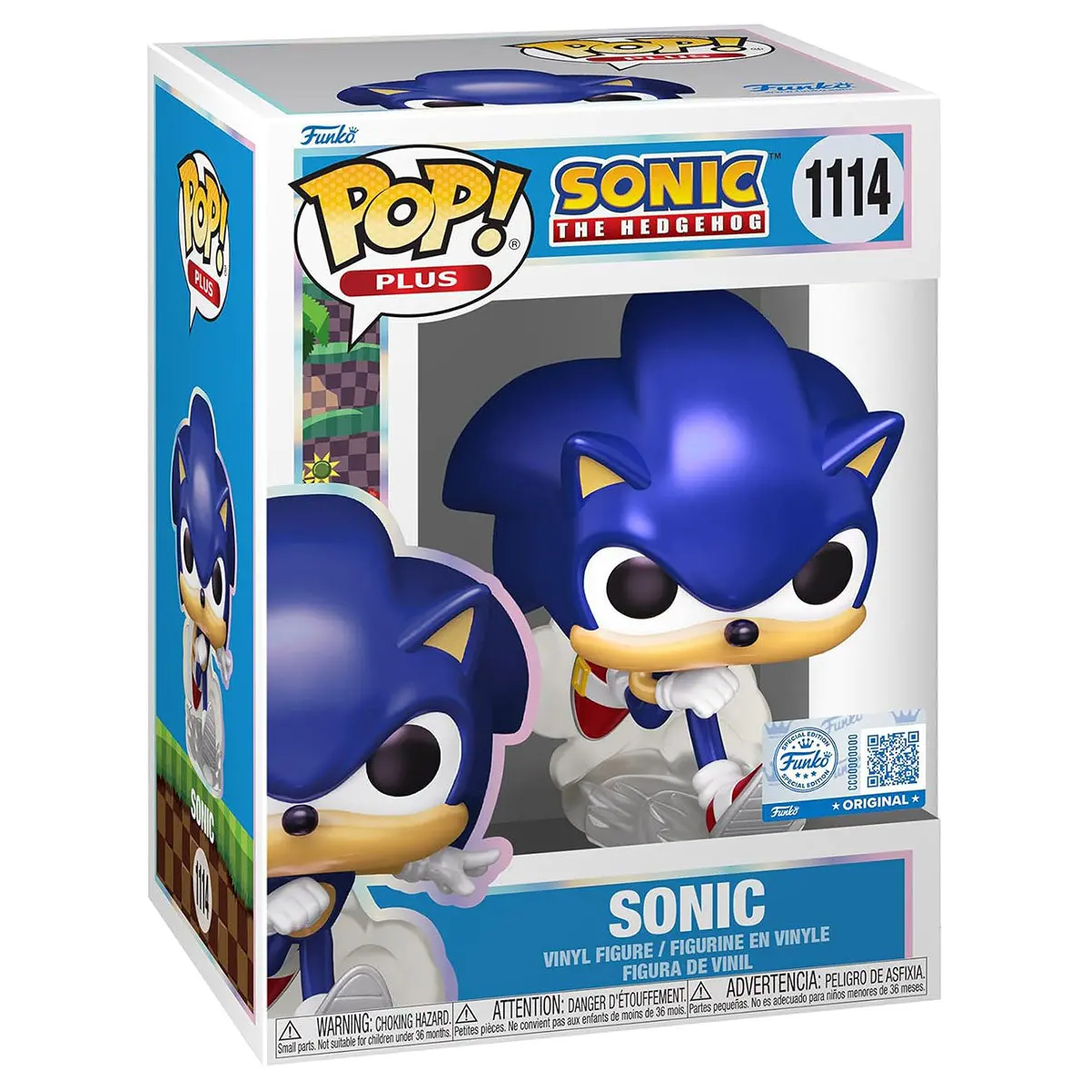 Funko Pop! Plus: Sonic The Hedgehog: Sonic (Pearlescent) Vinyl Figure #1114 1