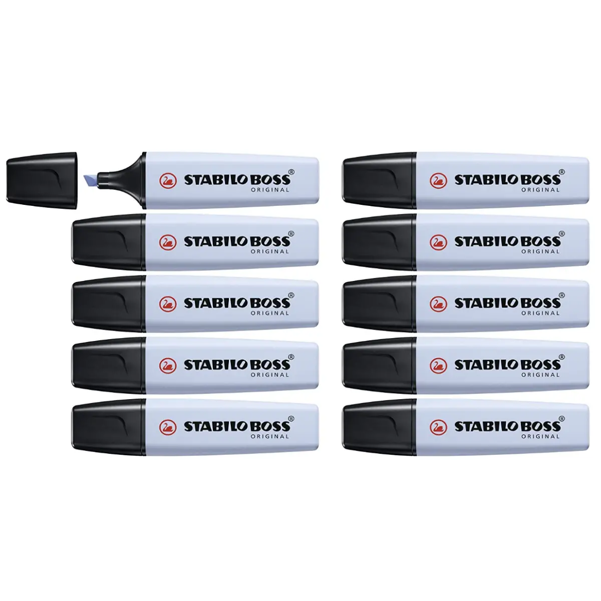 Stabilo Boss Original Pastel Cloudy Blue Highlighter Box Of 10 1