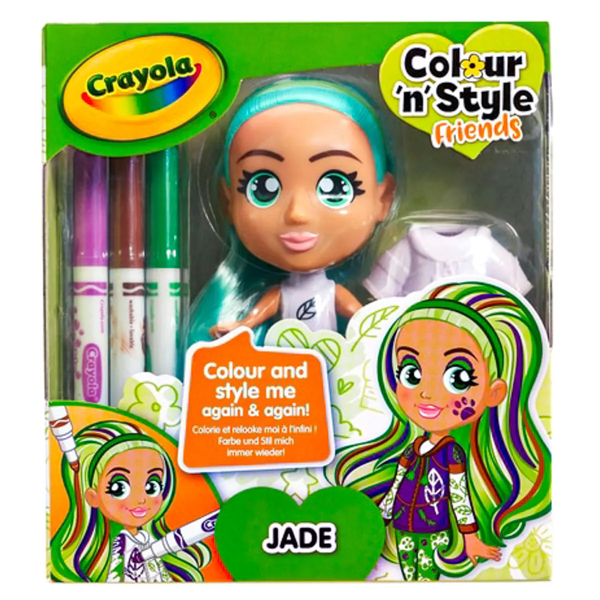 Crayola Colour 'N' Style Friends Jade Doll 1