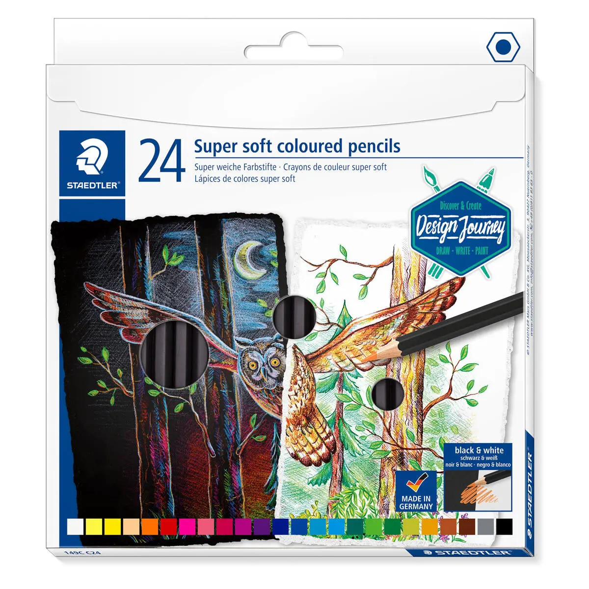 Staedtler Super Soft Coloured Pencils Pack Of 24 1