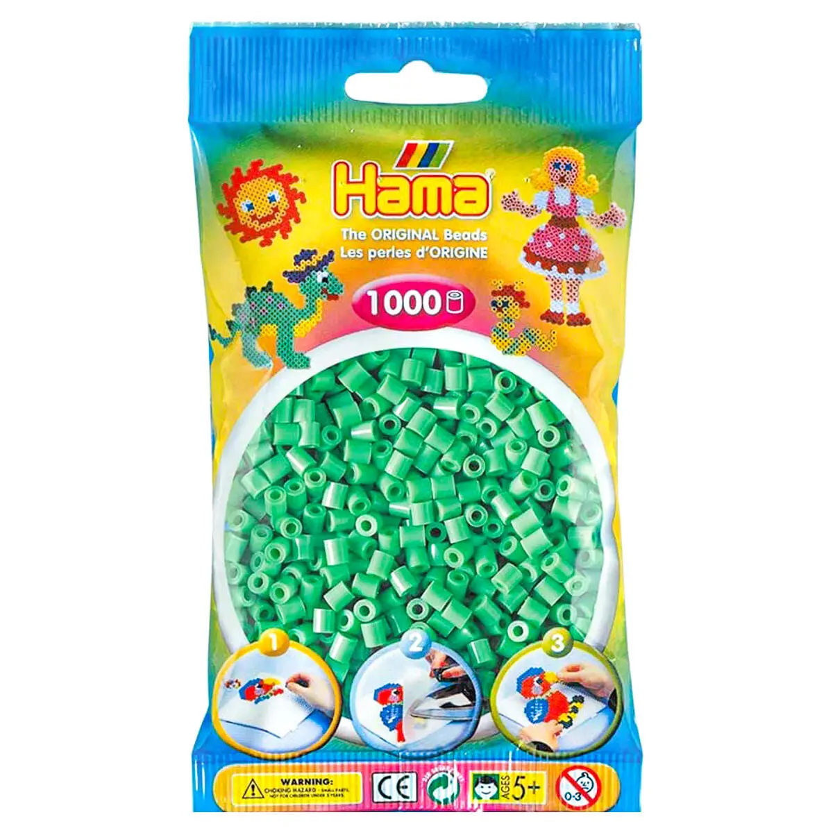 Hama Midi Beads Light Green 1000 Piece Pack 1