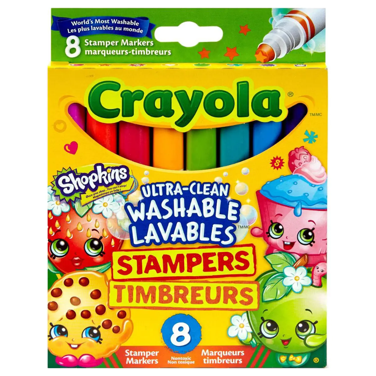 Crayola Shopkins Ultra-Clean Washable Stampers Pack Of 8 1